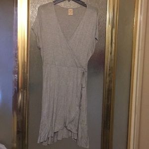 Grey wrap dress